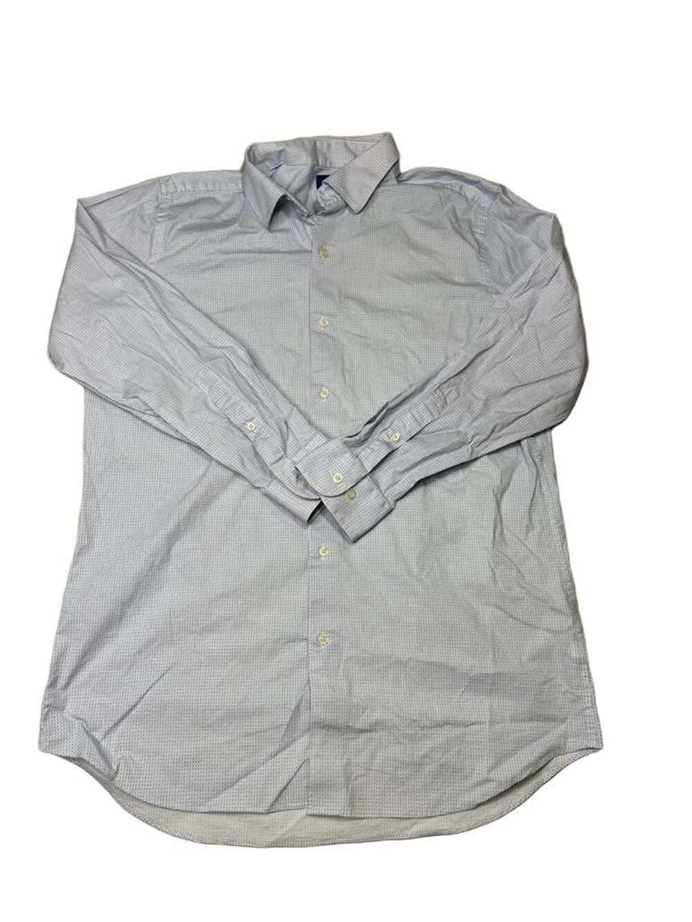 Apt. 9 Dress Shirt Slim Fit 16-16½ 32/33 Blue Micro Pattern Long Sleeve